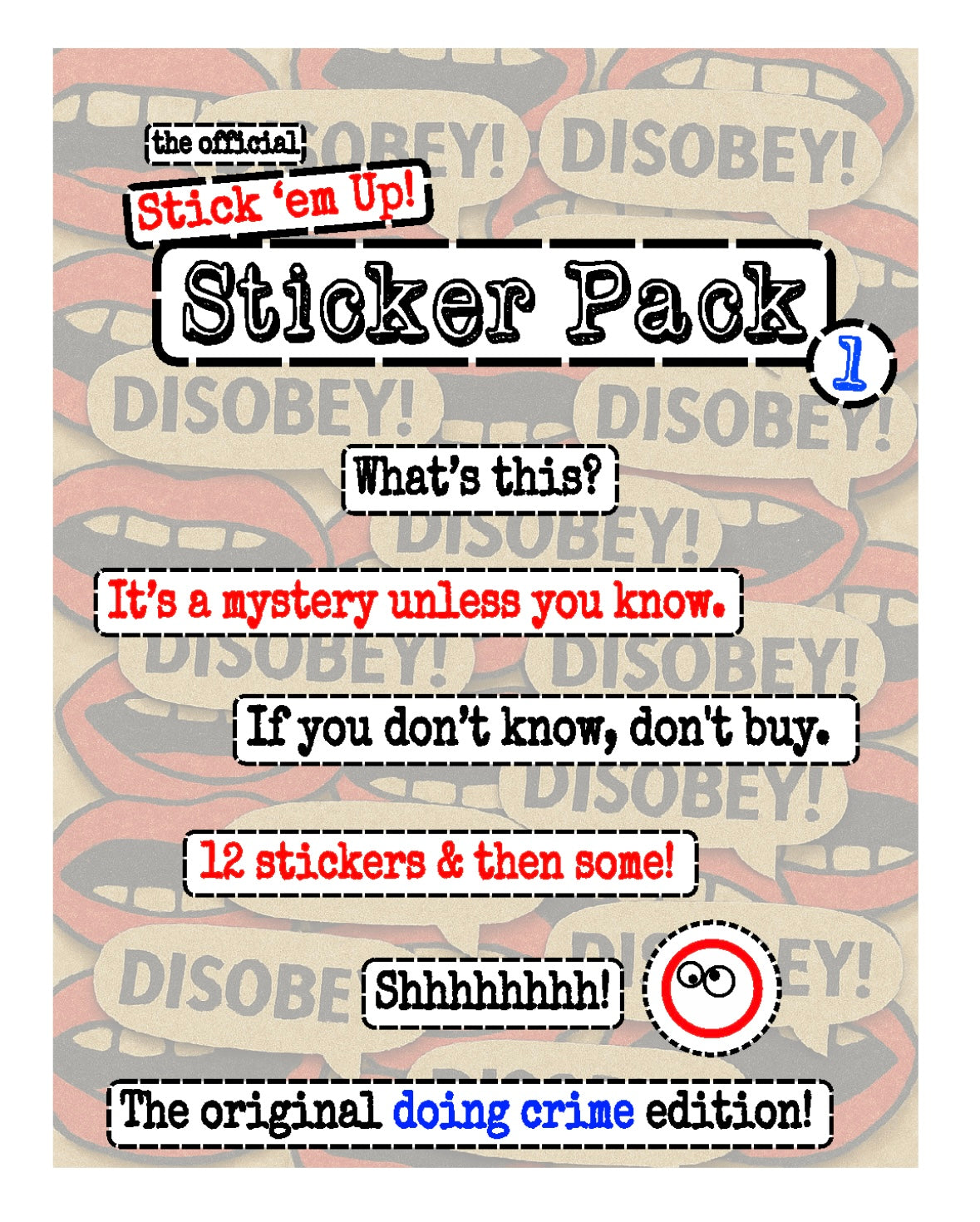 Sticker Pack One - Doing Crime Edition